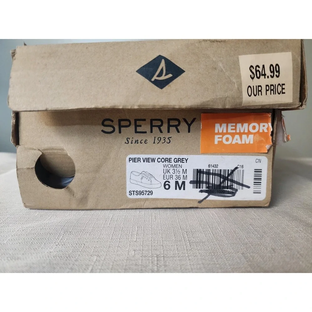 Women's‎ Sperry Top-Sider Brand Pier View Core Grey 6M  STS95729